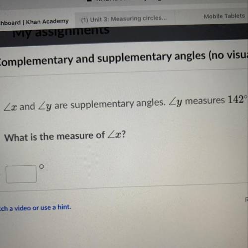 Can someone please answer the problem? Can someone also tell me what are supplementary angles?