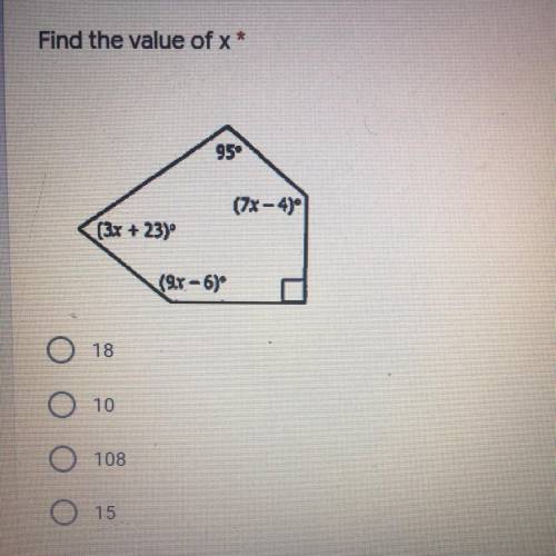 Find the value of x  helppppp