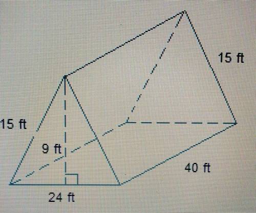 What is the surface area of the triangular prism?2.001 square feet2.376 square feet2.592 square feet
