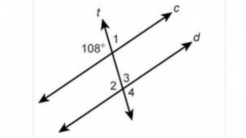 What is the measure of ∠3 if c∥d ?