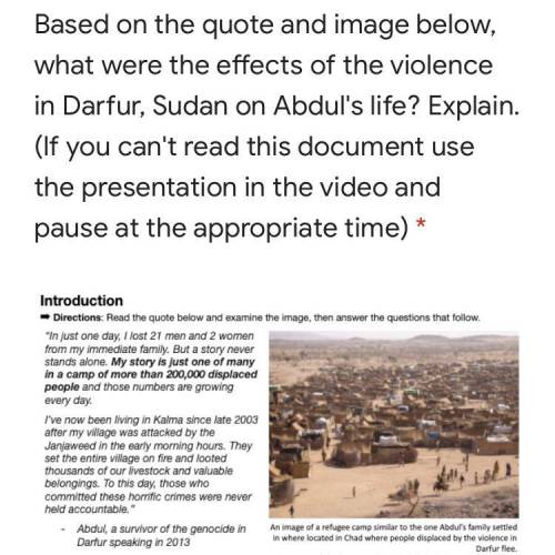 What were the effect of the violence in durfur Sudan on abdul’s life