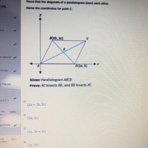PLEASE HELP I’m failing this class  Prove that the diagonals of a parallelogram bisect each other. N