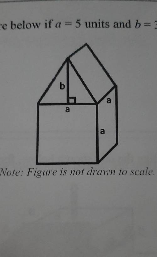 1. What is the volume of the figure below if a = 5 units and b = 3 unit