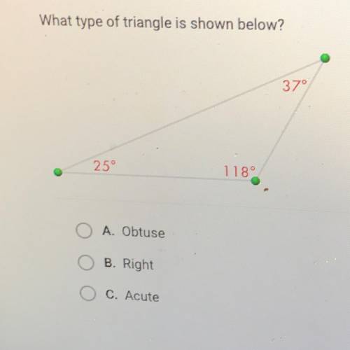 What type of triangle is shown below?