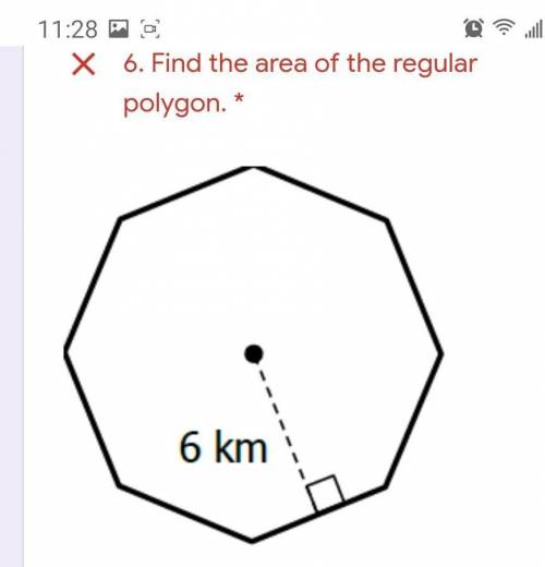 Find the area of the regular polygon