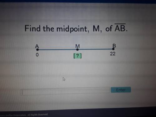 Find the midpoint m of AB
