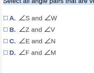 Name the angle pairs that are vertical angles. Use paper and pencil. Describe an instance where you