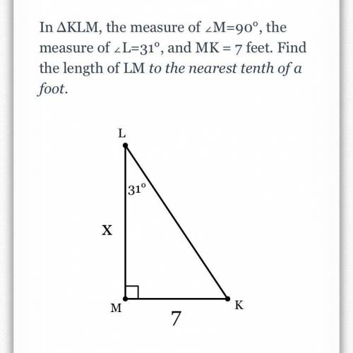 Using trig to find a side. help please !