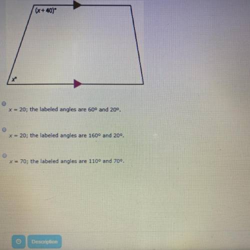 Find the value of x then find the measure of each labeled angle