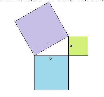 Type the correct answer in each box. Use numerals instead of words. Based on the Pythagorean theorem