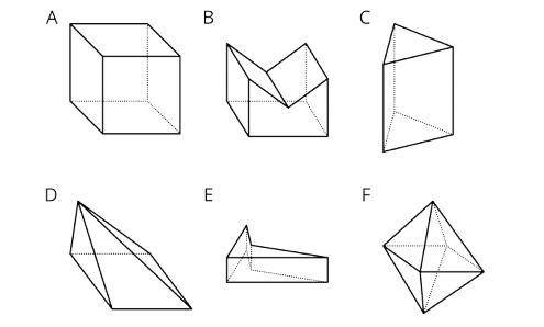 Which of these solids are prisms?