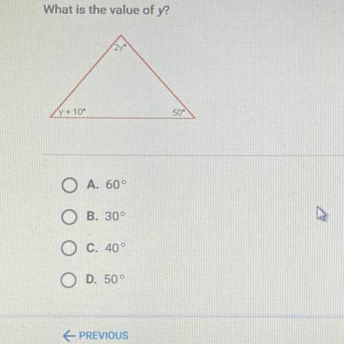 What is the value of y? PLEASE HELP ASAP!