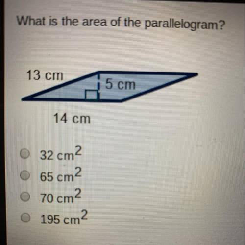 What is the area of the parallelogram?  Hi plz help ☹︎