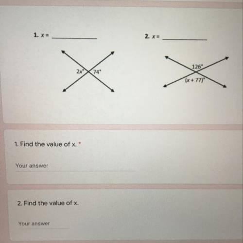 What are the values of X?