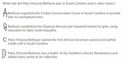 What role did Mary McLeod Bethune play in South Carolina and in other states?