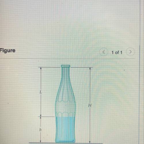 A pop bottle is to be used as a musical instrument. The bottle is 26.0 cm tall.Treat the bottle as a
