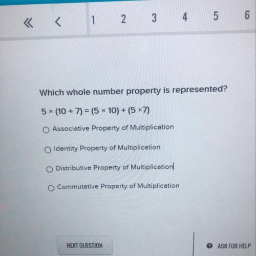 Which whole number property is represented