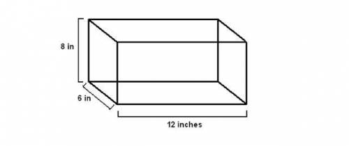 What is the surface area of a right rectangular prism with a width of 12 inches, a length of 6 inche