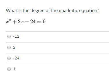 Quadratic degree? this would help me out alot :-: