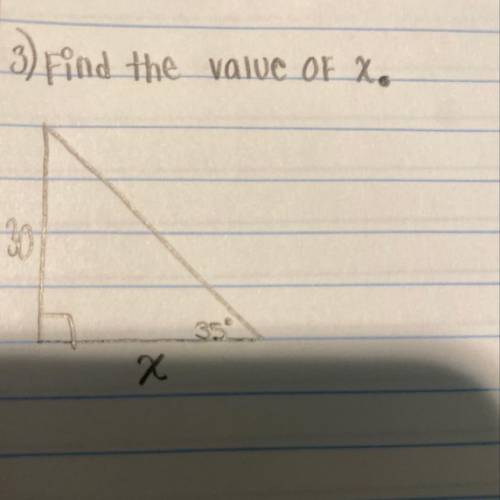 3) Find the value of X