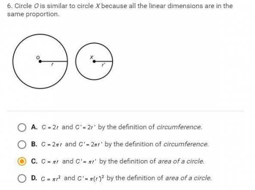 George is given two circles, circle O and circle X, as shown. If he wants to prove that the two circ
