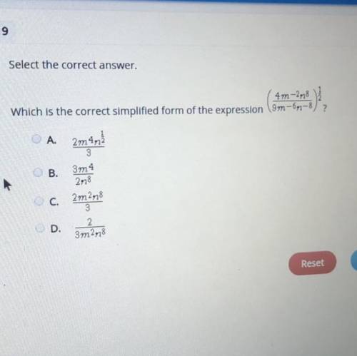 Which is the correct simplified form of the expression? (HELP)