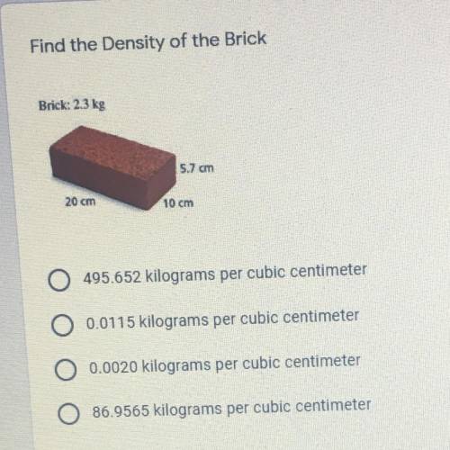 What is the density of the brick