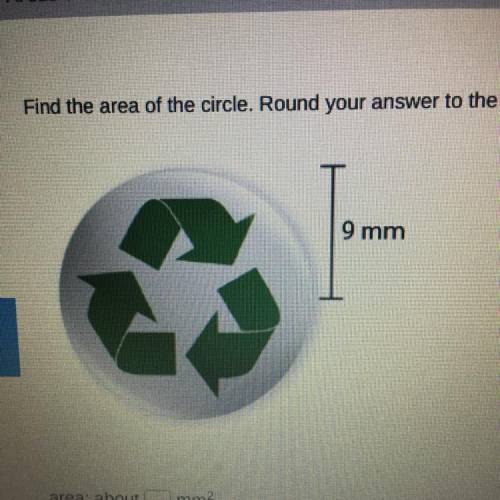 Find the area of the circle. Round your answer to the nearest tenth.
