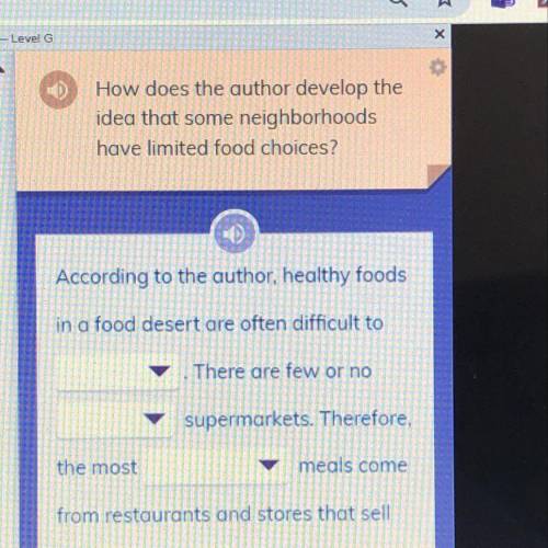 How does author develop idea that some neighborhoods have limited food choices