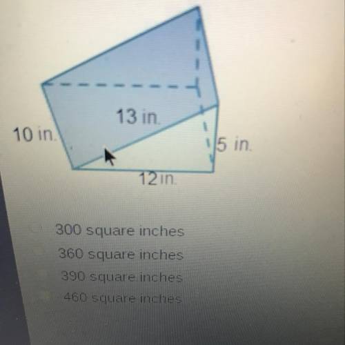 What is the surface area of the prism in square inches ?