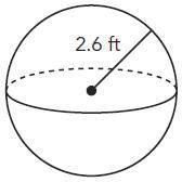Determine the volume of the sphere. Use 3.14 for (pie) . Round your answer to the nearest tenth. Sho