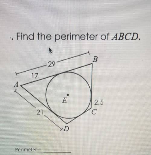 Find the perimeter of ABCD