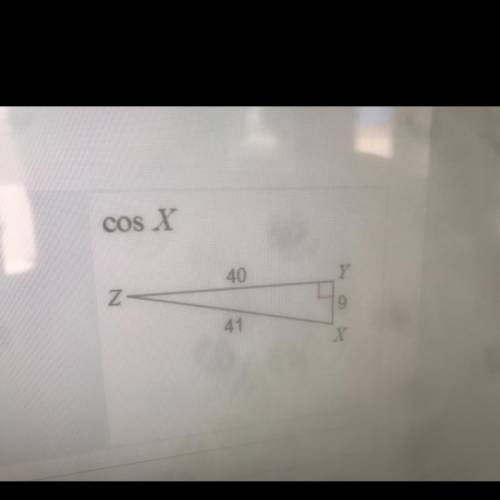 Cos X = ? i have no idea how to do this so please explain :)