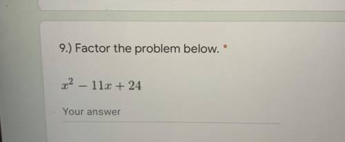What is the factor of this problem?  ~plz help I cannot get this wrong !