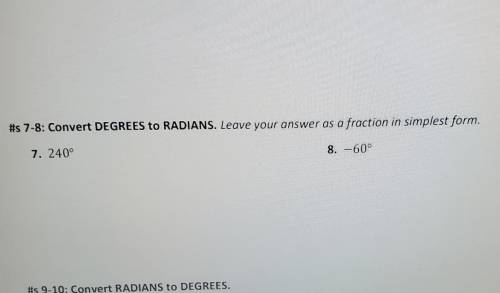 Convert degrees to radians