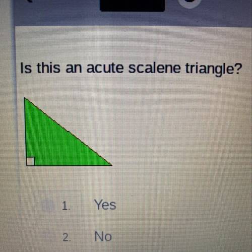 I need help is it a active scalene triangle yes or no?