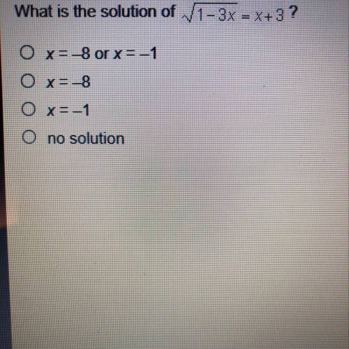 What is the solution of...