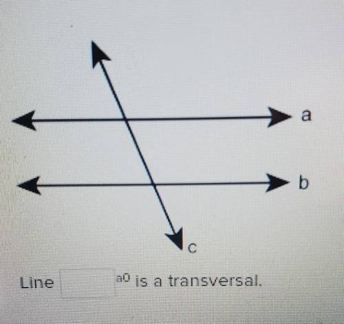 Line _____ is a transversal.
