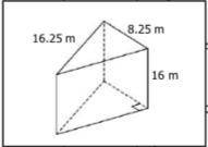 Find the volume of a triangular prism.