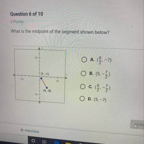Can someone help on this midpoint question
