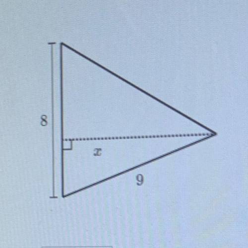 The triangle show above has an area of 32 units2. Find the missing side.