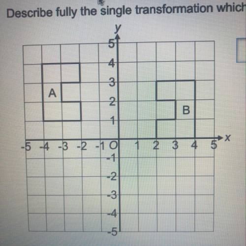 Describe fully the single transformation which takes shape a to shape b