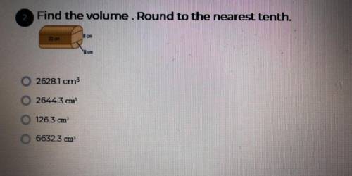 Find the volume. Round to the nearest tenth.