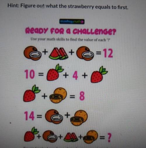 I can't seem to understand this fruit question.
