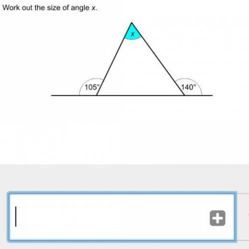 What’s the size of angle x