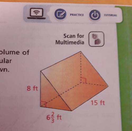 Find the volume of the triangular prism shown.