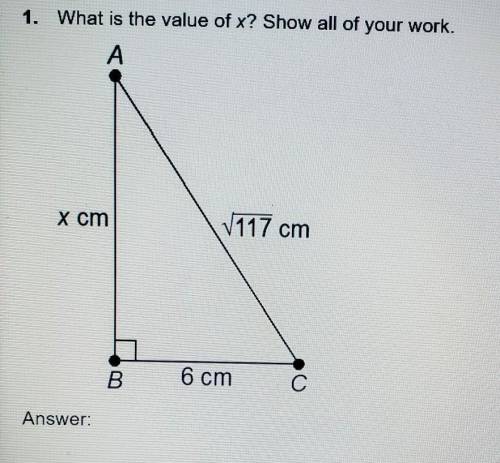 What is the value of x? SHOW ALL YOUR WORK. ONLY ANSWER IF YOU KNOW. PLEASE DONT REWRITE SOMEONE ELS