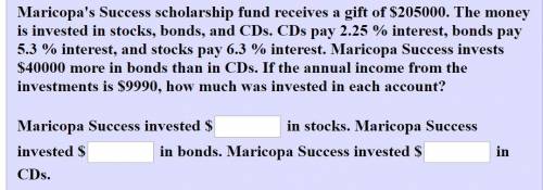 Maricopa's Success scholarship fund receives a gift of $205000. The money is invested in stocks, bon