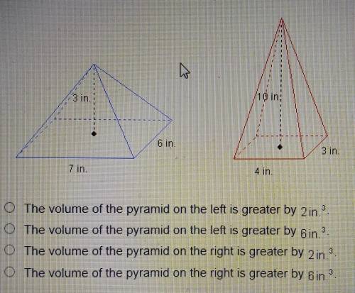 Which pyramid has a greater volume and how much greater is its volume?