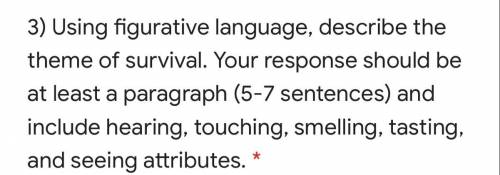 I don’t need the sentences just something that describes survival using touch and smell (I already h